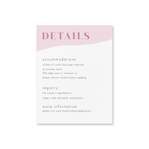 Our beautiful custom Full Color Details Card with Matte Black Ink is a must-have for your next event—whatever the celebration!