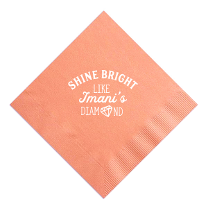 Our beautiful custom Watercolor Hibiscus Cocktail Napkin with Matte White Foil has a Diamond graphic and is good for use in Wedding, Bridal Shower themed parties and will look fabulous with your unique touch. Your guests will agree!