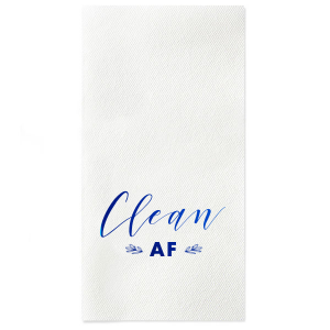 Our custom White Guest Hand Towel with Shiny Royal Blue Foil has a HandWreathRSVP graphic and is good for use in Lovely Press, Floral, Accents themed parties and can be personalized to match your party's exact theme and tempo.
