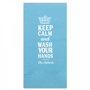 Our custom French Blue Guest Hand Towel with Matte White Foil has a Crown graphic and is good for use in Princess, Birthday themed parties and will look fabulous with your unique touch. Your guests will agree!