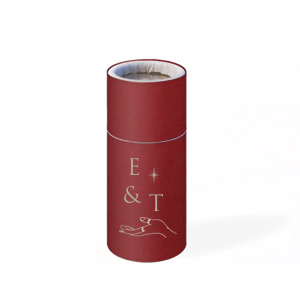 Our beautiful custom Natural NEW Cranberry Barrel Matchbox with Shiny 18 Kt Gold Foil has a Elegant Hand graphic and is good for use in Trendy themed parties and couldn't be more perfect. It's time to show off your impeccable taste.