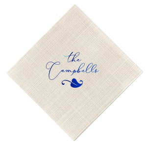 Our custom Crosshatch Stone Cocktail Napkin with Shiny Royal Blue Foil has a Accent 10 graphic and is good for use in Accents, Floral themed parties and are a must-have for your next event—whatever the celebration!