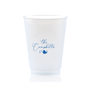 The Script Family Name Leaf Cup is good for use in Accents, Floral themed parties and are a must-have for your next event—whatever the celebration!