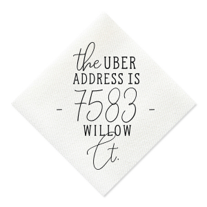 ForYourParty's personalized White Cocktail Napkin with Matte Black Foil can be customized to complement every last detail of your party.