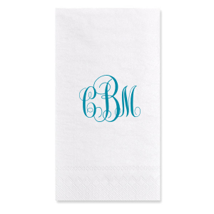 The Fancy Monogram Napkin transforms a simple guest towel into a statement of luxurious elegance. Featuring a lavishly flourished monogram, reminiscent of royal insignia, this design exudes posh sophistication and formality. It's an ideal choice for adding a touch of grandeur and elegance to any event, making guests feel like royalty with every use.
