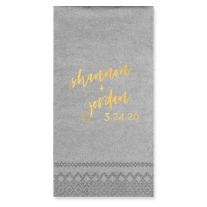 This Rainbow Script Names & Date Wedding Cocktail Napkin showcases vibrant multicolor calligraphy, modern handwritten lettering, and a bold date design on a clean white background. Add a personalized, eye-catching detail guests will notice and love. Great for weddings, engagement parties, or rehearsal dinners!