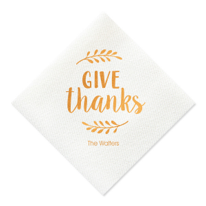 ForYourParty's personalized White Linen Like Petite Napkin with Shiny Copper Foil couldn't be more perfect. It's time to show off your impeccable taste.