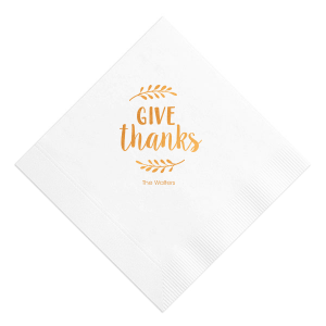 ForYourParty's personalized White Linen Like Petite Napkin with Shiny Copper Foil couldn't be more perfect. It's time to show off your impeccable taste.