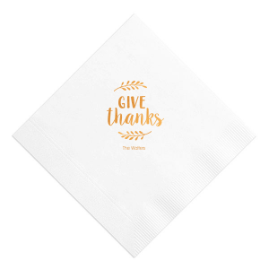 ForYourParty's personalized White Linen Like Petite Napkin with Shiny Copper Foil couldn't be more perfect. It's time to show off your impeccable taste.