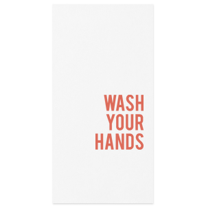 The Stacked Block Wash Your Hands Towel features strong typography with a playful guest reminder that keeps things clean and lighthearted. Add it to your bathroom to bring humor and intention to everyday routines. A clean choice for house parties!
