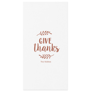 ForYourParty's personalized White Linen Like Petite Napkin with Shiny Copper Foil couldn't be more perfect. It's time to show off your impeccable taste.