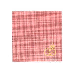 Celebrate unity with the Diamond Ring Initials Wedding Napkin. This elegant design intertwines a sparkling diamond and a classic band, symbolizing an unbreakable bond. Each circle cradles the couple's initials, beautifully illustrating their joined lives. Perfect for weddings, it's a sophisticated emblem of love and commitment.