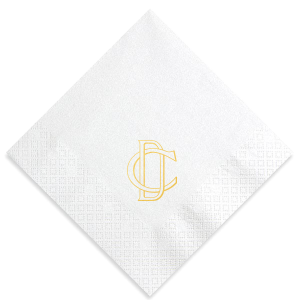 Craft your love's emblem with the Linked Initials Wedding Napkin, intertwining your initials in a bespoke symbol of unity. This personalized monogram adds an intimate and creative touch to your wedding, symbolizing two lives joining as one.