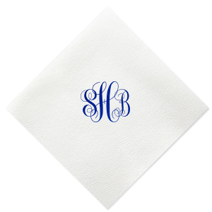 Embrace sophistication with the Fancy Flourish Monogram Napkin, where intertwined initials become art amidst swirls and elegant flourishes. This elegant design offers a bold, personalized statement, perfect for adding a luxurious touch to any event. 