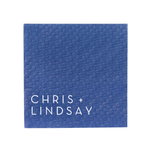 Highlight the honored couple with the Modern Names Wedding Napkin design; it's a minimalist's dream where the names command attention, embodying understated elegance that complements any contemporary wedding theme.