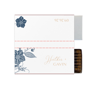 ForYourParty's elegant White Riviera Custom Photo Matchbox with Matte Kraft/Latte Ink Digital Print Colors can be personalized to match your party's exact theme and tempo.