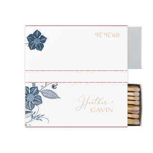 ForYourParty's elegant White Riviera Custom Photo Matchbox with Matte Kraft/Latte Ink Digital Print Colors can be personalized to match your party's exact theme and tempo.