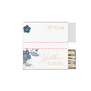 ForYourParty's elegant White Riviera Custom Photo Matchbox with Matte Kraft/Latte Ink Digital Print Colors can be personalized to match your party's exact theme and tempo.