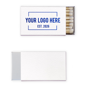 Elevate your brand with the Corporate Logo Matchbox. It features a prominent frame highlighting your company's logo, with an option to add the establishment year. This matchbox serves as an elegant, memorable touch for events or as a sophisticated offering in office settings.