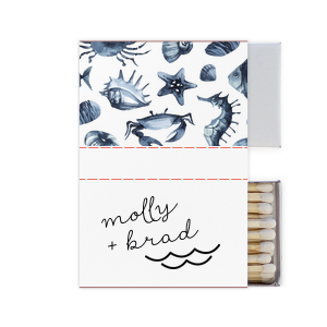 Our beautiful custom White Classic Custom Photo Matchbox with Matte Black Ink Digital Print Colors and Matte Fuchsia Ink Digital Print Colors has a Wave Accent graphic and is good for use in Travel, Beach/Nautical, Father's Day themed parties and can't be beat. Showcase your style in every detail of your party's theme!