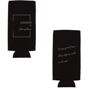 Our custom Neon Pink Flat Can Cooler with Matte White Ink Cup Ink Colors will impress guests like no other. Make this party unforgettable.