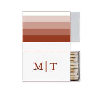 Personalized White Classic Custom Photo Matchbox with Matte Brick Ink Digital Print Colors and Matte Slate Gray Ink Digital Print Colors can't be beat. Showcase your style in every detail of your party's theme!