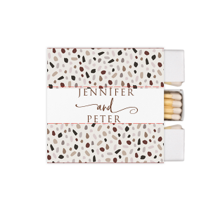 Our beautiful custom White Mini Custom Photo Matchbox with Matte Chocolate Ink Digital Print Colors and Matte Slate Gray Ink Digital Print Colors will add that special attention to detail that cannot be overlooked.