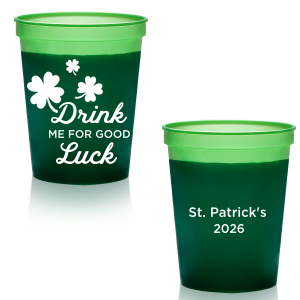Our cDrink Me For Good Luck Cup is good for use in St. Patricks Day and Holiday themed parties and will make your guests swoon. Personalize your party's theme today.
