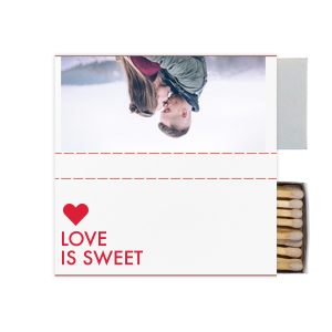 Custom White Lipstick Custom Photo Matchbox with Matte Lipstick Red Ink Digital Print Colors and Matte Fuchsia Ink Digital Print Colors has a Solid Heart graphic and is good for use in Wedding, Hearts, Anniversary themed parties and couldn't be more perfect. It's time to show off your impeccable taste.