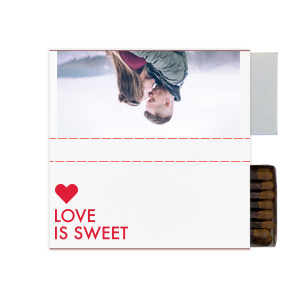 Custom White Lipstick Custom Photo Matchbox with Matte Lipstick Red Ink Digital Print Colors and Matte Fuchsia Ink Digital Print Colors has a Solid Heart graphic and is good for use in Wedding, Hearts, Anniversary themed parties and couldn't be more perfect. It's time to show off your impeccable taste.