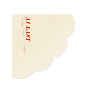 ForYourParty's elegant Ivory Scallop Luncheon Napkin with Shiny Poppy Foil couldn't be more perfect. It's time to show off your impeccable taste.