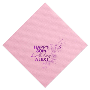 Illuminate your birthday bash with ForYourParty.com's 'Sparkle Birthday Napkin,' foil-printed and sprinkled with stardust graphics. Customize with the age and name of the guest of honor, adding a shimmering, celestial touch to the celebration and making every moment of their special day twinkle.