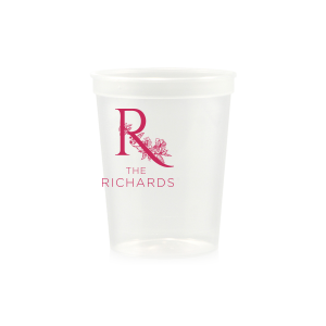 Custom Clear 32 oz Stadium Cup with Matte Fuchsia Ink will give your party the personalized touch every host desires.
