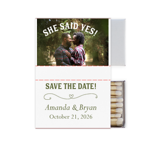 Our custom White Square Custom Photo Matchbox with Matte Spruce Ink Digital Print Colors and Matte White Ink Digital Print Colors has a Simple Heart Flourish graphic and is good for use in Frames, Hearts, Wedding themed parties and couldn't be more perfect. It's time to show off your impeccable taste.