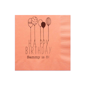 ForYourParty's chic Light Coral Luncheon Napkin with Shiny Merlot Foil is good for use in Birthday, Kid Birthday themed parties and can't be beaten. Showcase your style in every detail of your party's theme!