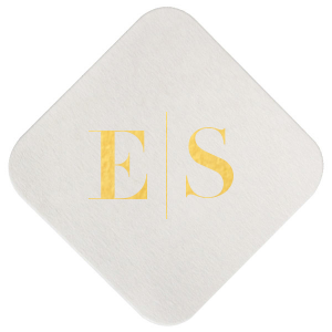 ForYourParty's chic Black Leather Leather Round Coaster with Shiny 18 Kt Gold Foil are a must-have for your next event—whatever the celebration!