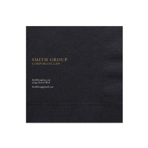 Our custom Linen Black Classic Matchbox with Shiny 18 Kt Gold Foil will look fabulous with your unique touch. Your guests will agree!