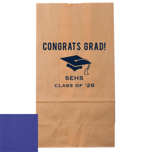Our beautiful custom Navy Classic Gift Bag with Shiny 18 Kt Gold Foil has a Cap graphic and is good for use in Graduation themed parties and will look fabulous with your unique touch. Your guests will agree!