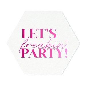 The ever-popular Eggshell Square Coaster with Shiny Fuchsia Foil couldn't be more perfect. It's time to show off your impeccable taste.