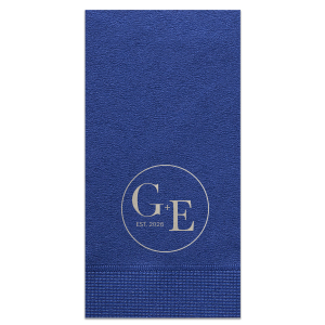 ForYourParty's elegant Dark Navy Cocktail Napkin with Shiny Green Tea Foil will make your guests swoon. Personalize your party's theme today.