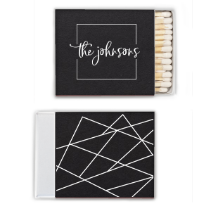 Our custom Natural Black 30 Strike Matchbook with Matte White Foil are a must-have for your next event—whatever the celebration!