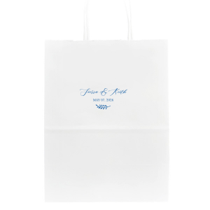 The ever-popular White Gift Bag with Shiny Royal Blue Foil will look fabulous with your unique touch. Your guests will agree!