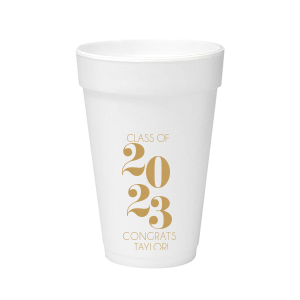 Custom Gold Ink 16 oz Styrofoam Cup with Gold Ink Cup Ink Colors are a must-have for your next event—whatever the celebration!