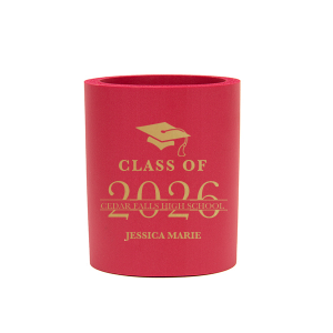 ForYourParty's elegant Round Can Cooler is good for use in Graduation themed parties and can be customized to complement every last detail of your party.