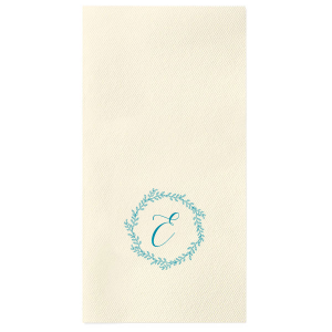 Elevate any space with the Elegant Rustic Wreath Initial Napkin. This design features a beautifully crafted rustic wreath, elegantly framing a single letter monogram. The intricate details of the wreath bring a touch of sophistication, making this towel a standout piece for homes or events.