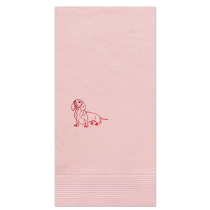 Dachshund Wipe Your Paws Wedding Napkin Classic Paper Guest Towel (Foil)