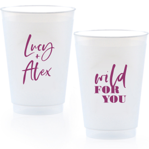 Our beautiful custom Matte Plum Ink 9 oz Frost Flex Cup with Matte Plum Ink Cup Ink Colors are a must-have for your next event—whatever the celebration!