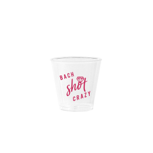 ForYourParty's elegant Matte Fuchsia Ink Plastic Shot Glass with Matte Fuchsia Ink Cup Ink is good for use in Wedding, Bridal Shower themed parties and will make your guests swoon. Personalize your party's theme today.