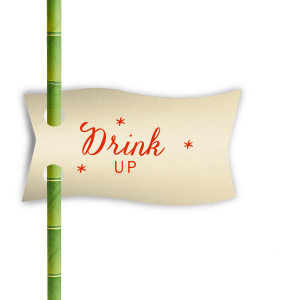 Custom Poptone Pastel Pink Pennant Straw Tag with Shiny Poppy Foil can be customized to complement every last detail of your party.