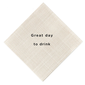 Our beautiful custom White Cocktail Napkin with Matte Black Foil couldn't be more perfect. It's time to show off your impeccable taste.